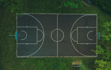 Basketballplatz von oben