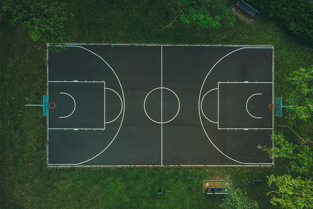 Basketballplatz von oben